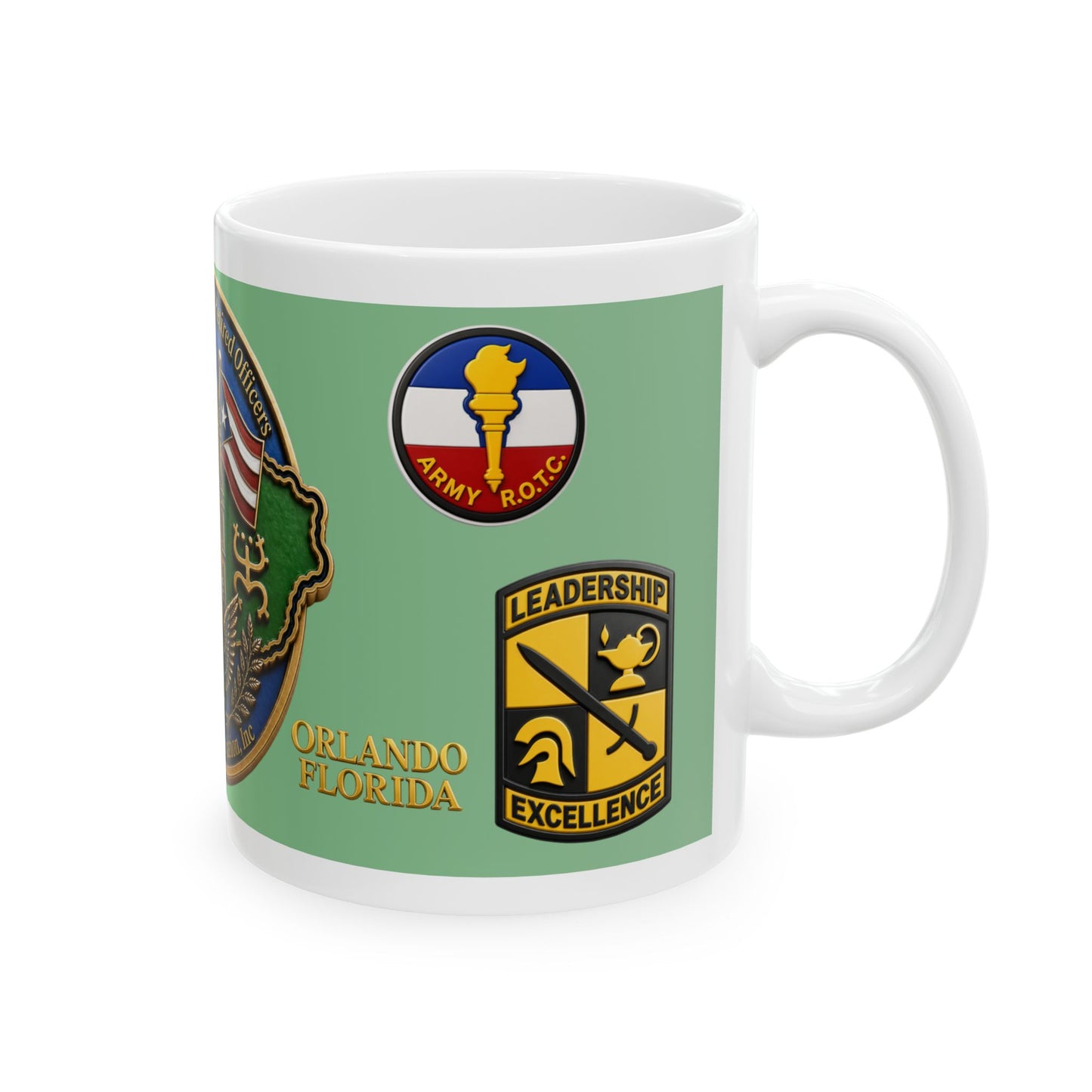 Puerto Rico Retired Officers & Cadets Association Ceramic Mug — Military Tribute, 11oz/15oz