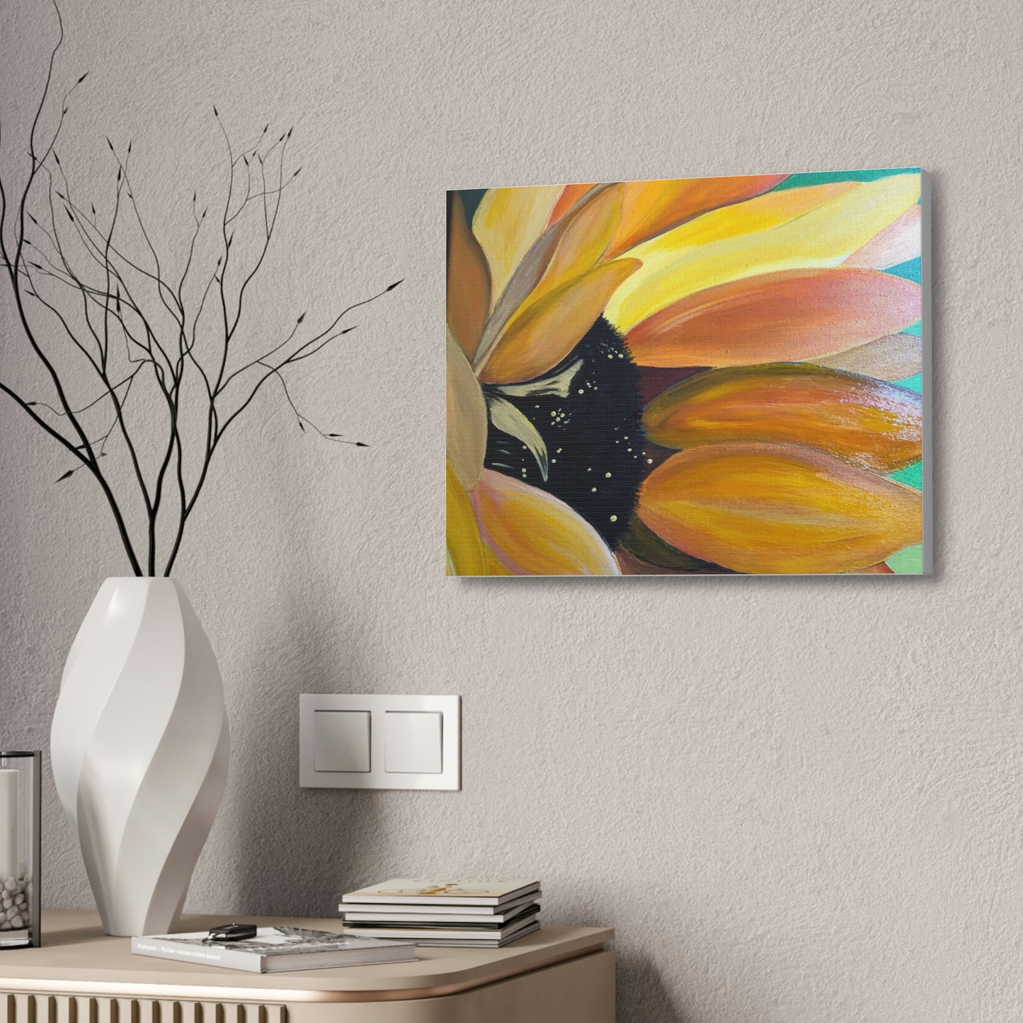 Sunflower side Canvas Stretched, 1.5''