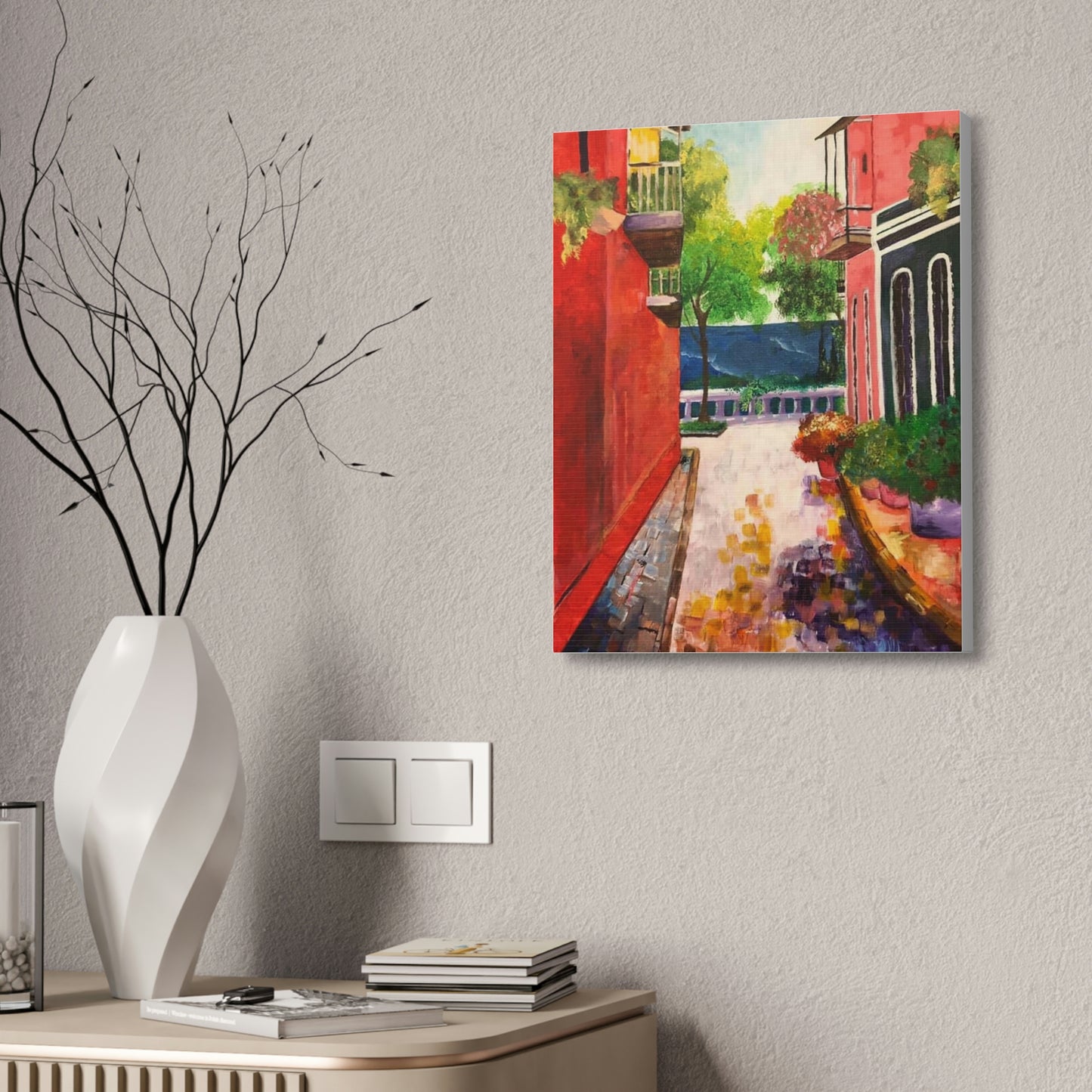 Calle Las Monjas Canvas Stretched, 1.5''