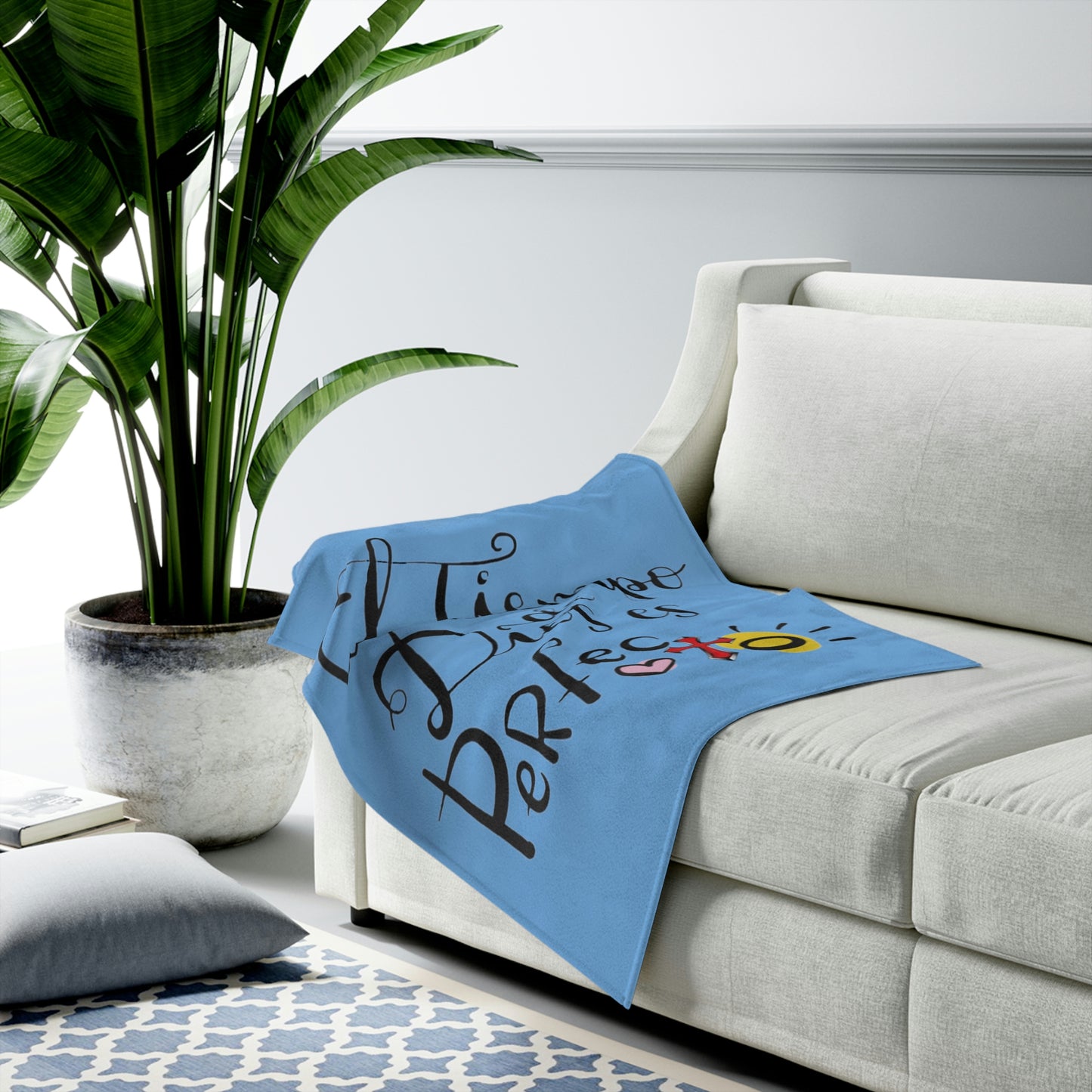 El Tiempo de Dios Velveteen Plush Blanket