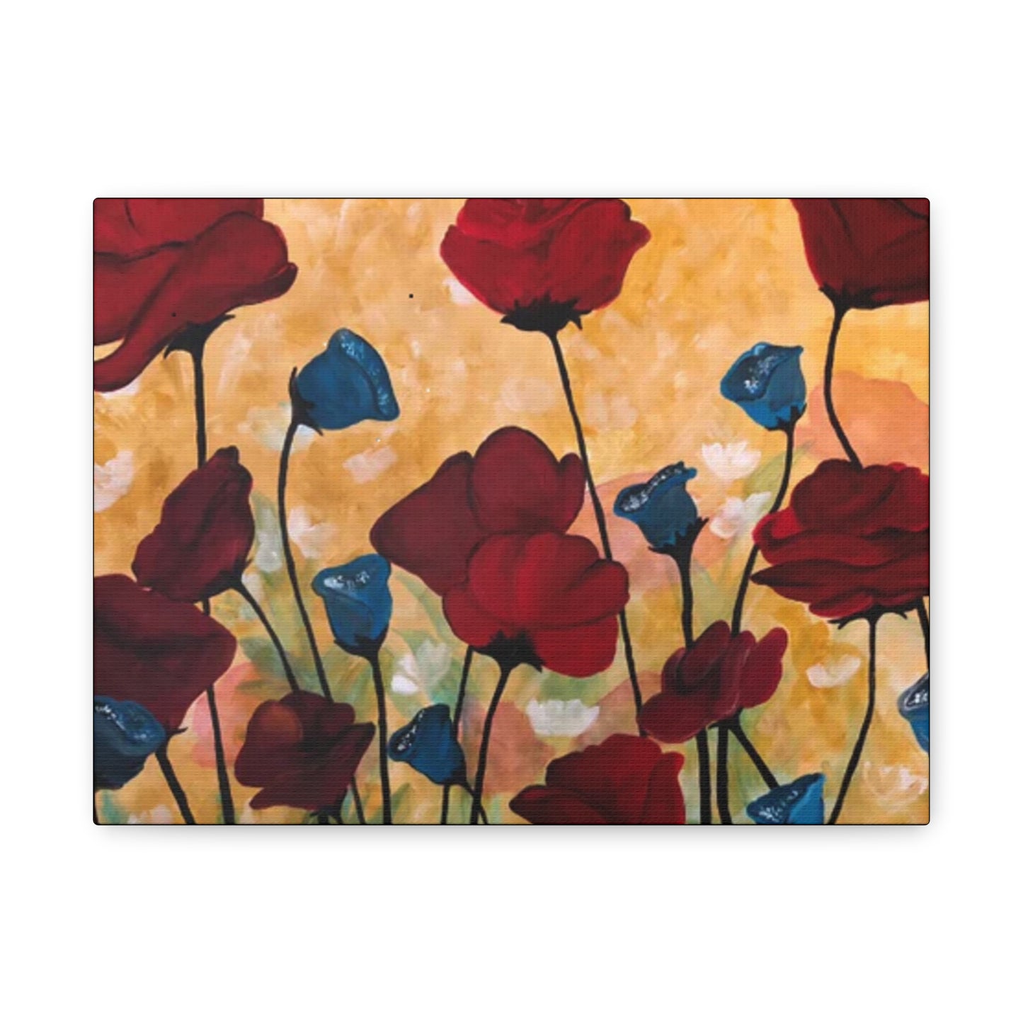 Field of Poppies Matte Canvas, Stretched, 1.25"