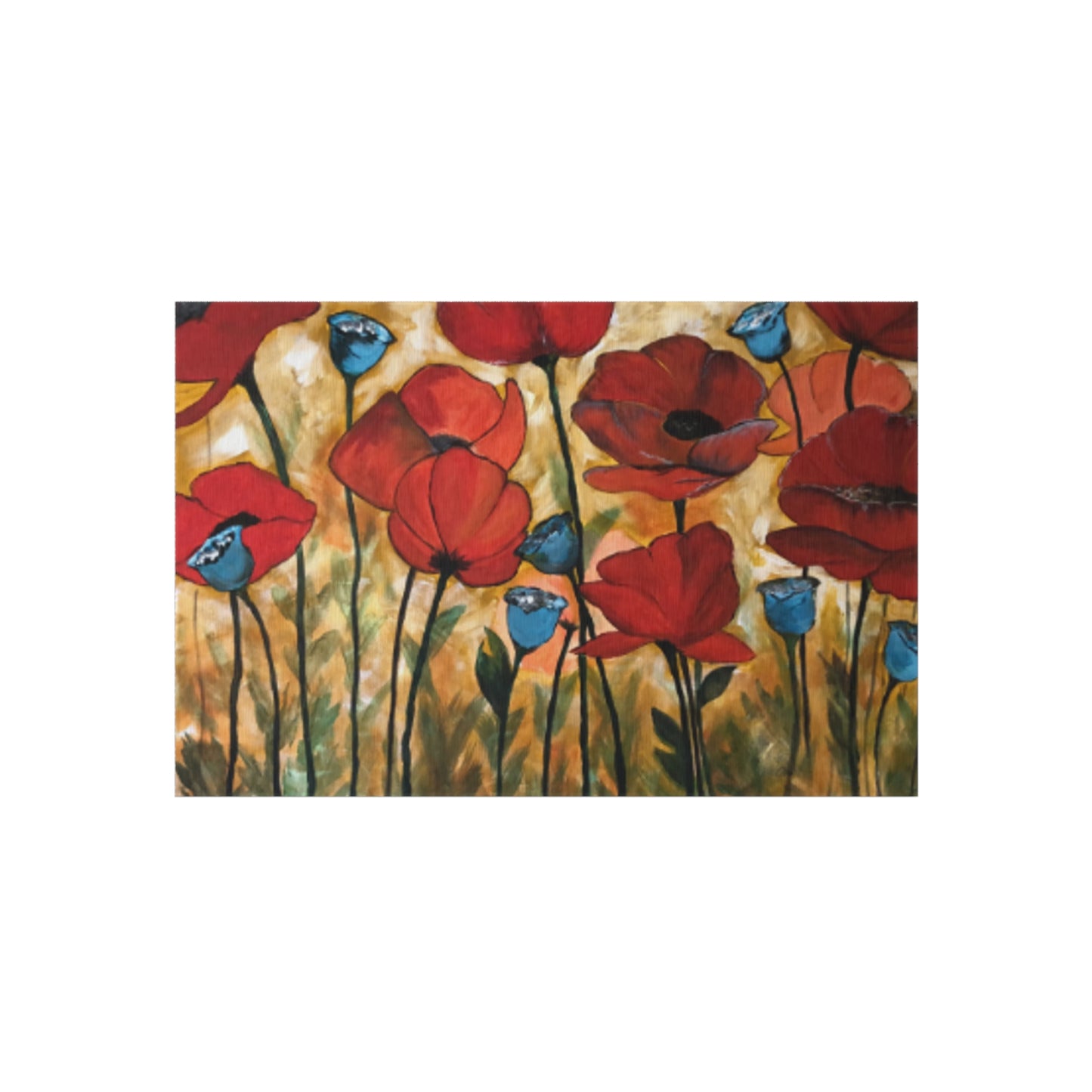Field of poppies Outdoor Rug