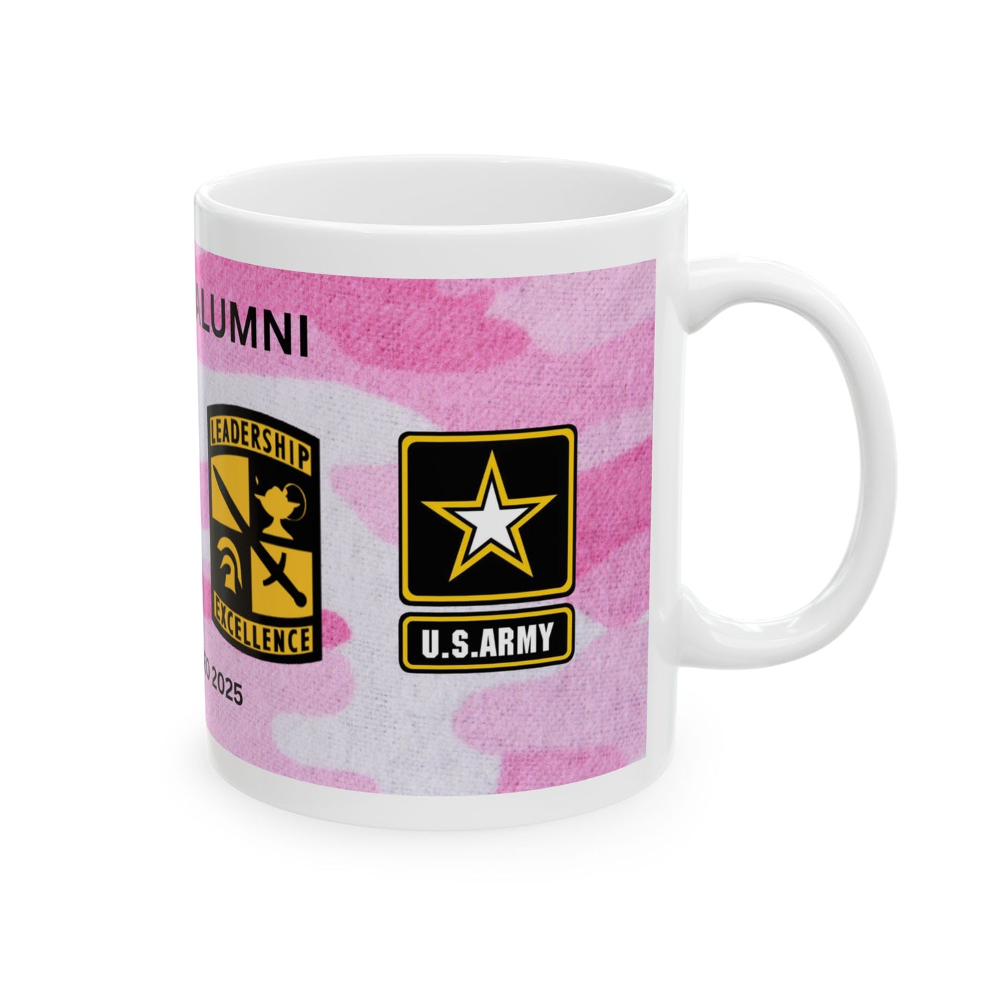 UPR ROTC Alumni CHINCHORREO 2025 Ceramic Mug - Pink Camo Design, 11oz & 15oz, Gift for Military Families, College Graduates, ROTC Events, Custom Mug