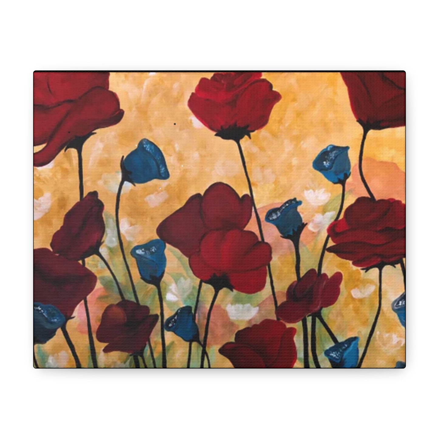Field of Poppies Matte Canvas, Stretched, 1.25"