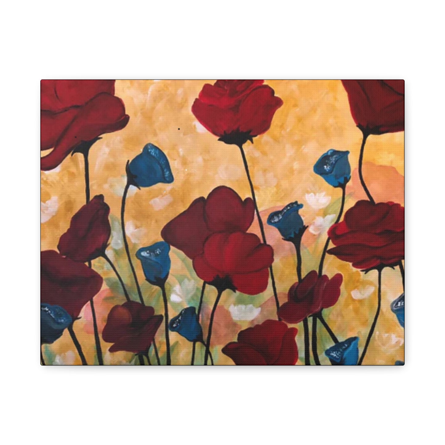 Field of Poppies Matte Canvas, Stretched, 1.25"