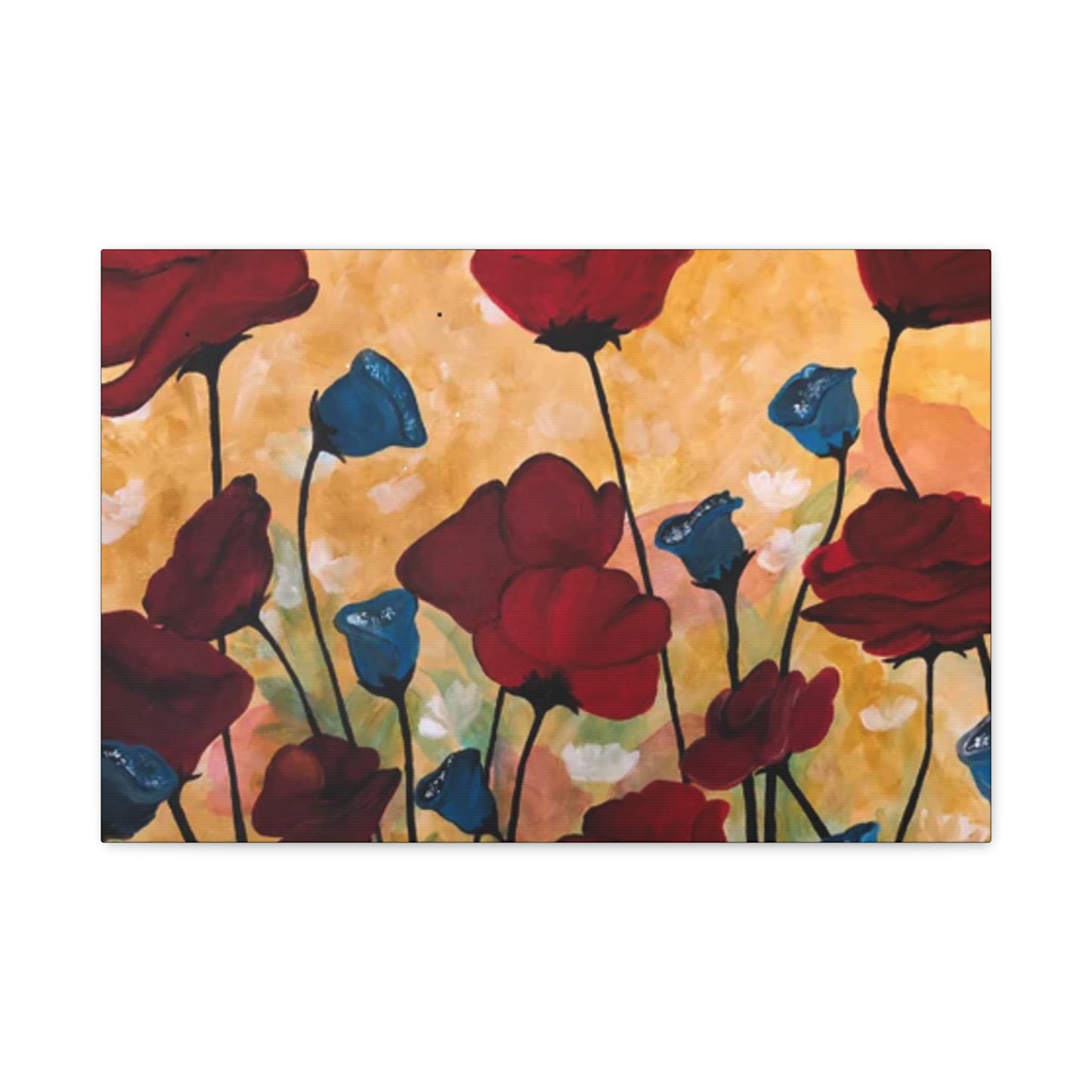 Field of Poppies Matte Canvas, Stretched, 1.25"