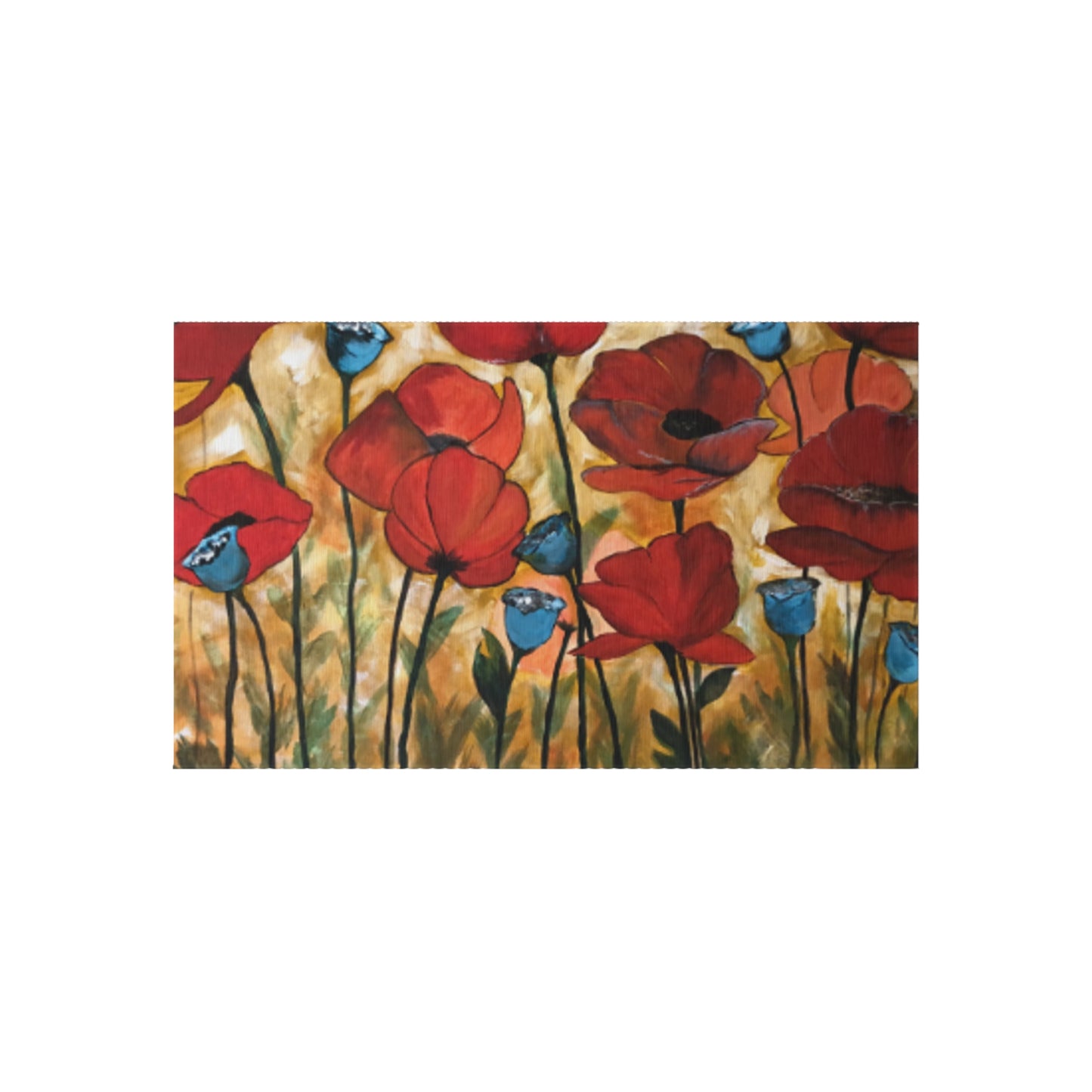 Field of poppies Outdoor Rug