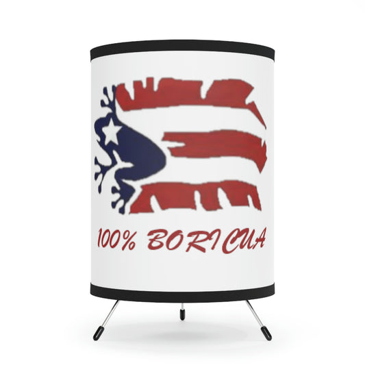 Personalized 100% Boricua Tripod Lamp with High-Res Printed Shade, US\CA plug
