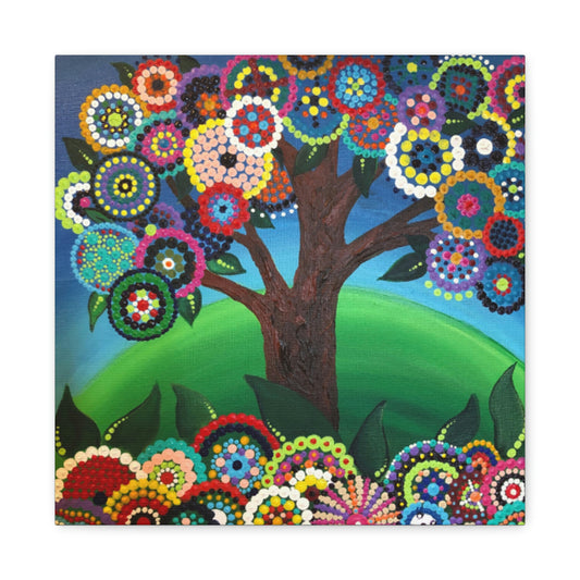 Happy Tree Matte Canvas, Stretched, 1.25"