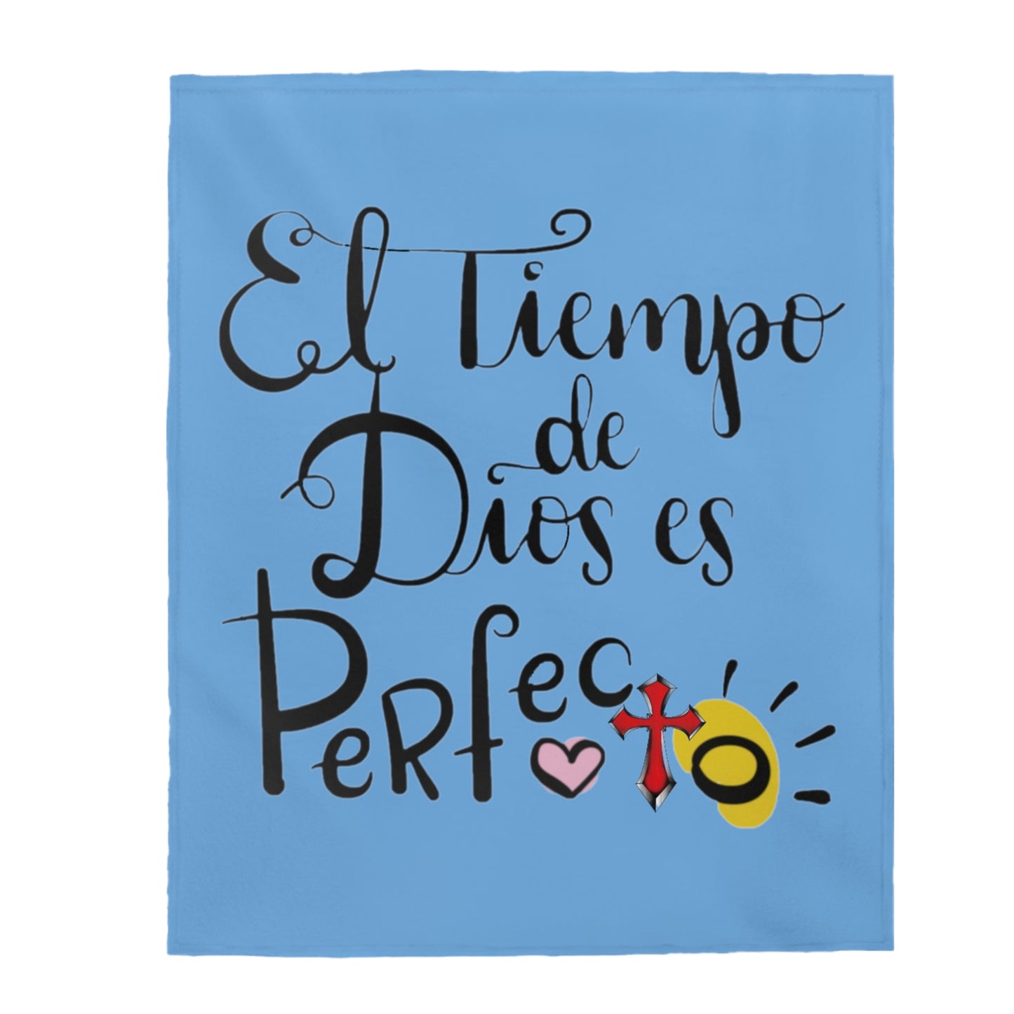 El Tiempo de Dios Velveteen Plush Blanket