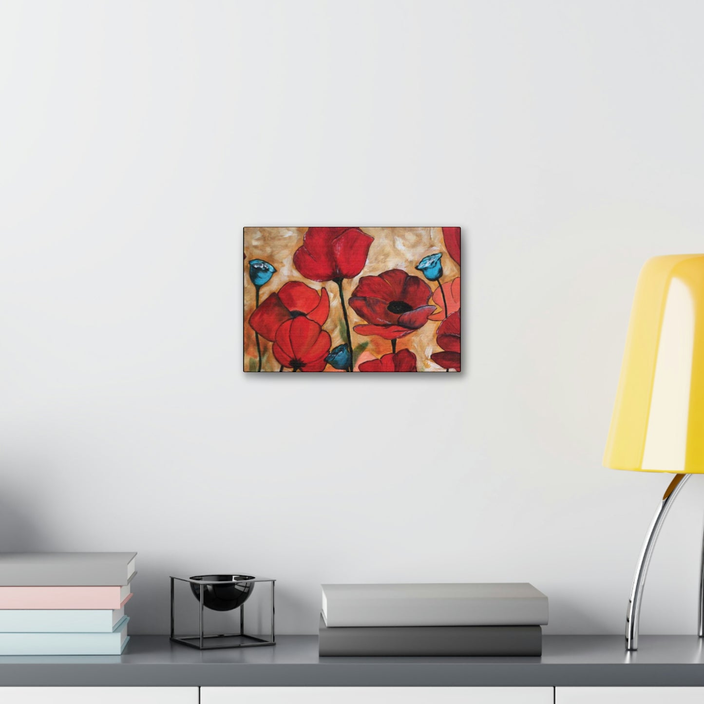Field of Poppies Canvas Stretched, 1.5''