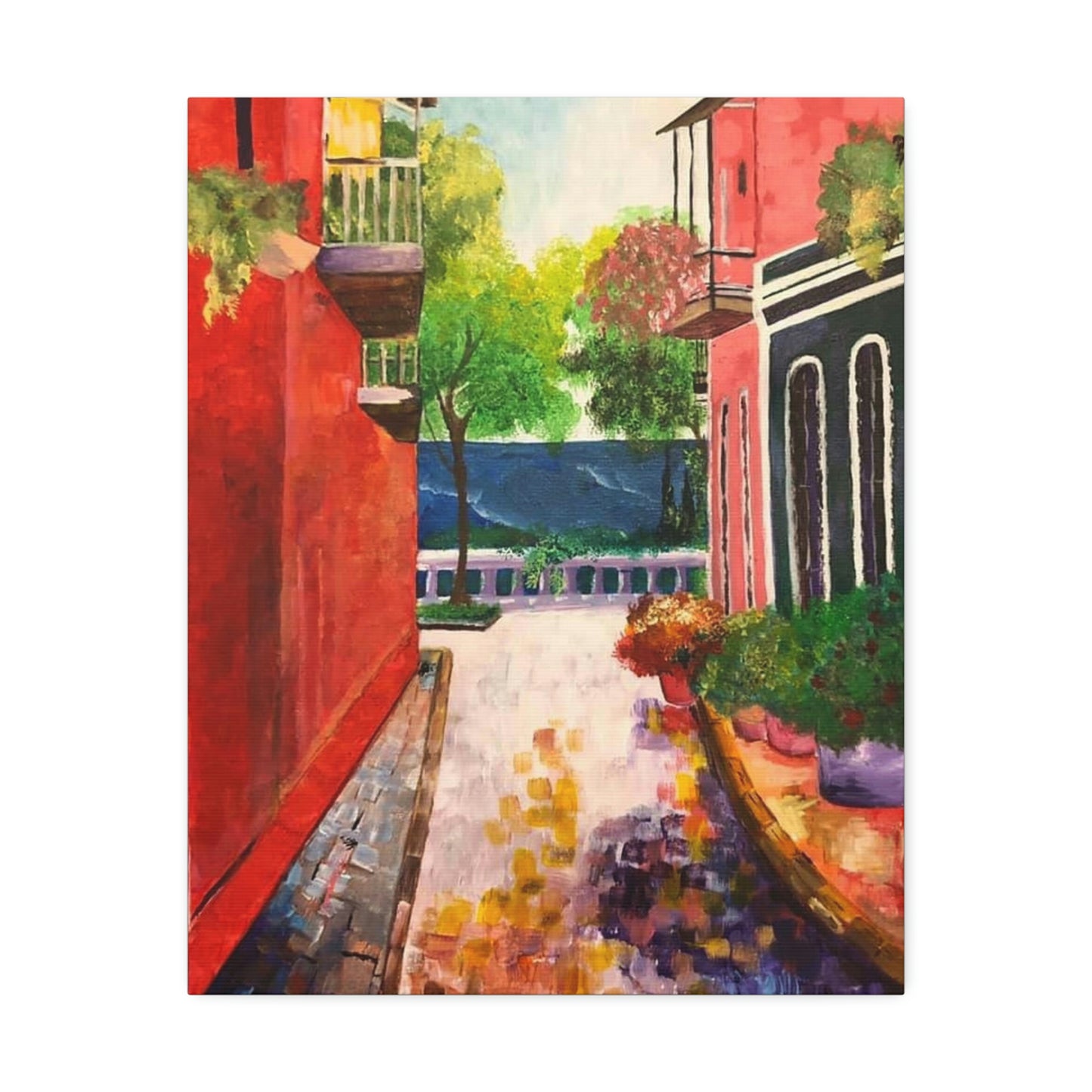 Calle Las Monjas Canvas Stretched, 1.5''