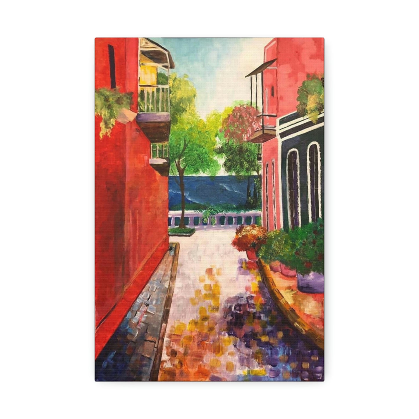 Calle Las Monjas Canvas Stretched, 1.5''