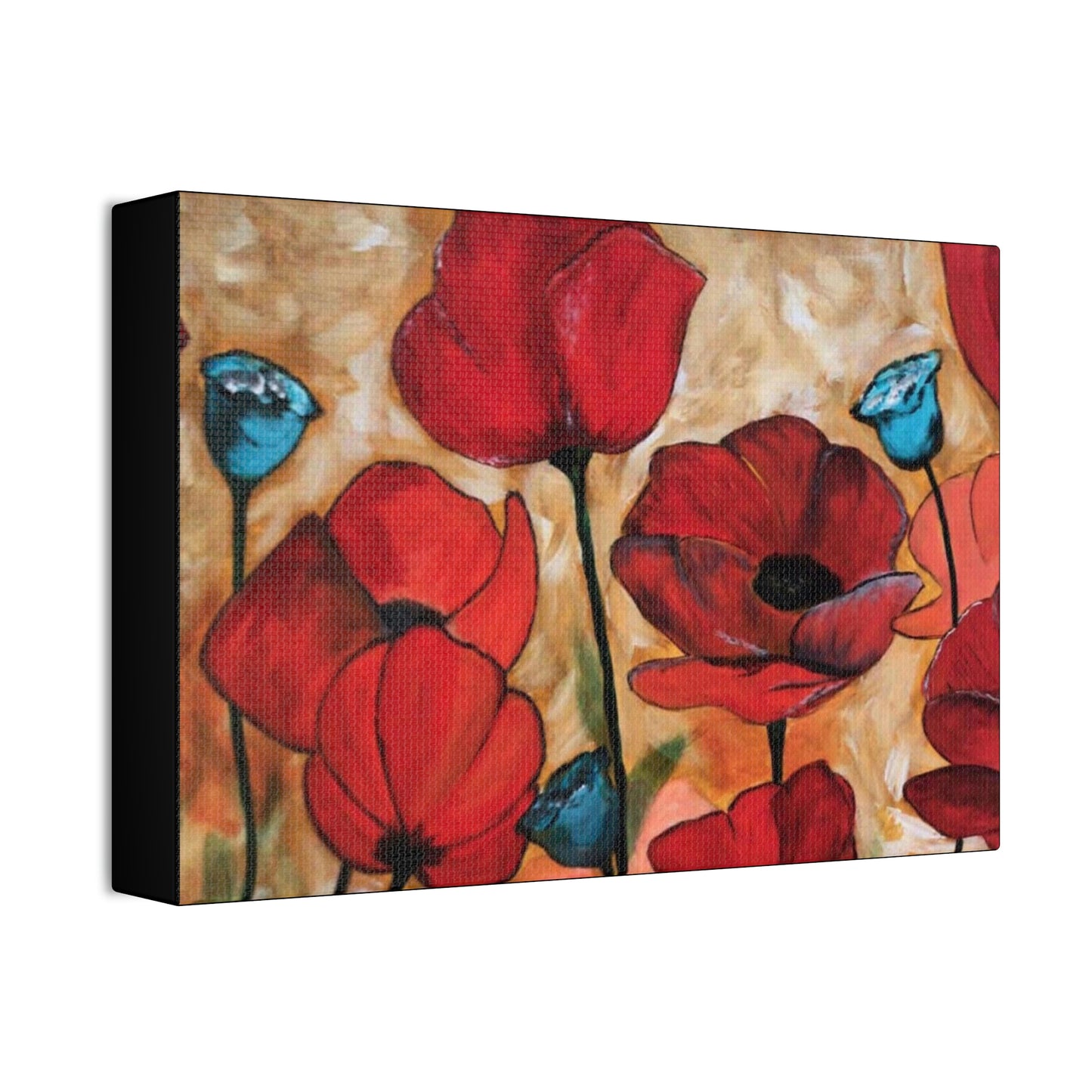Field of Poppies Canvas Stretched, 1.5''