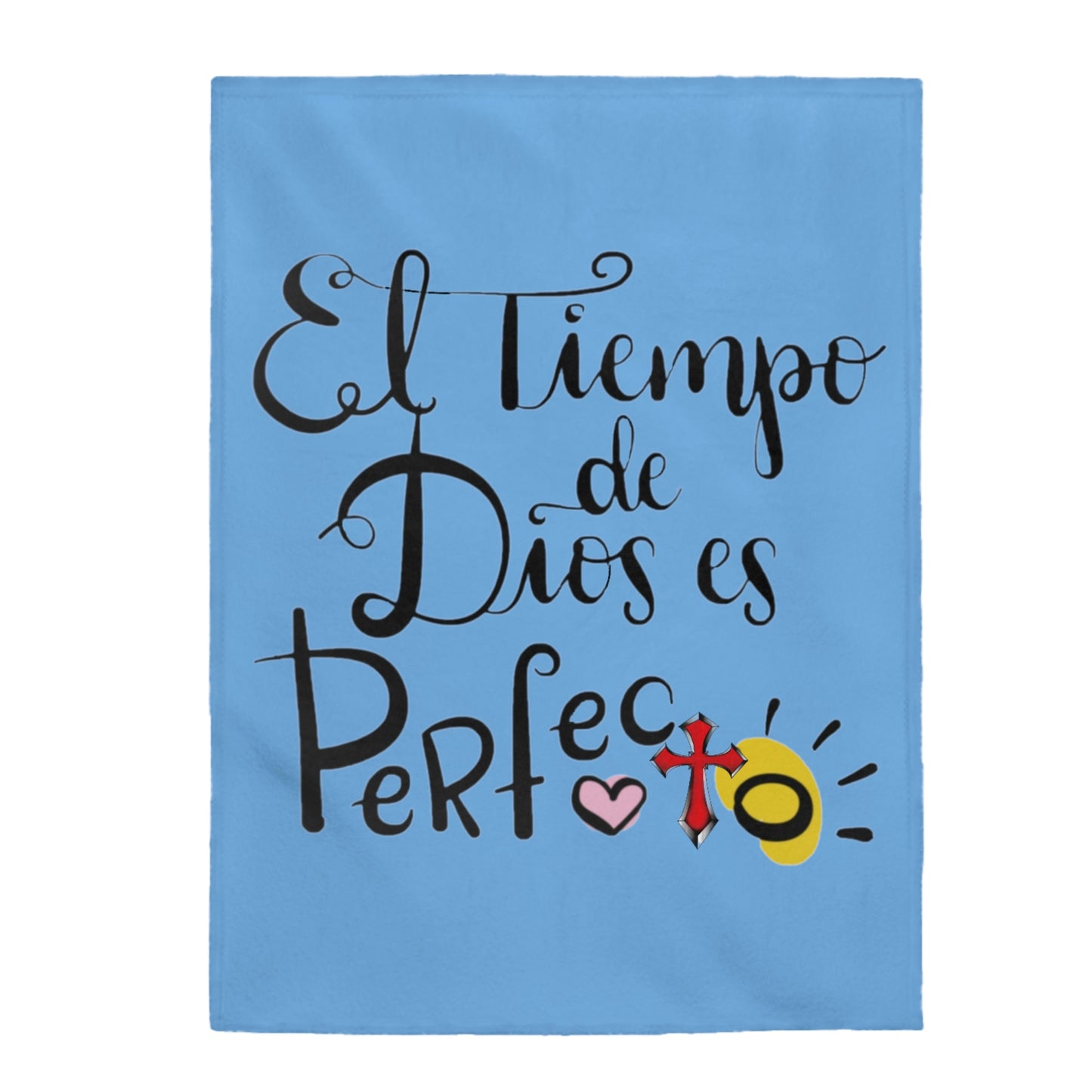 El Tiempo de Dios Velveteen Plush Blanket
