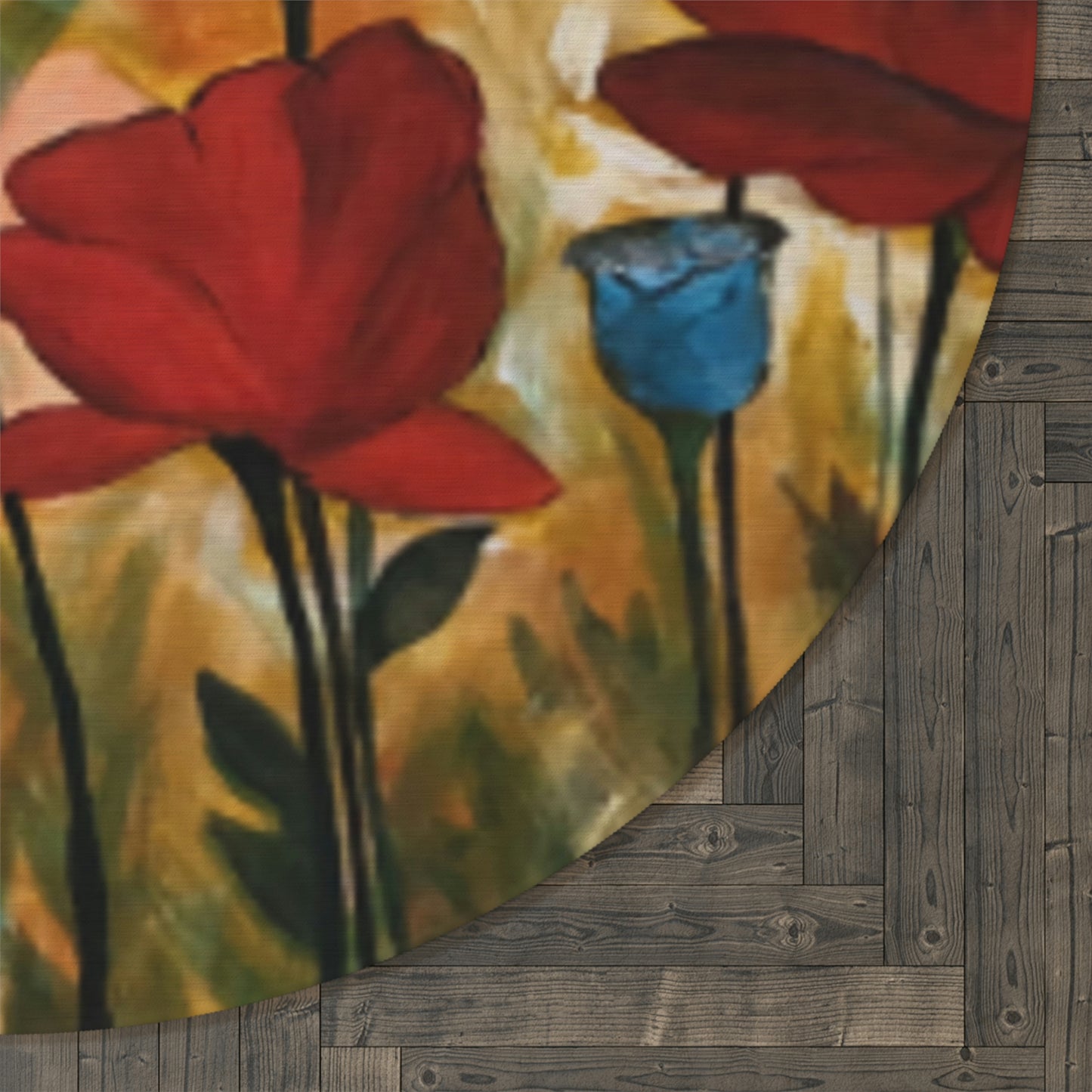 Field of Poppies Round Rug