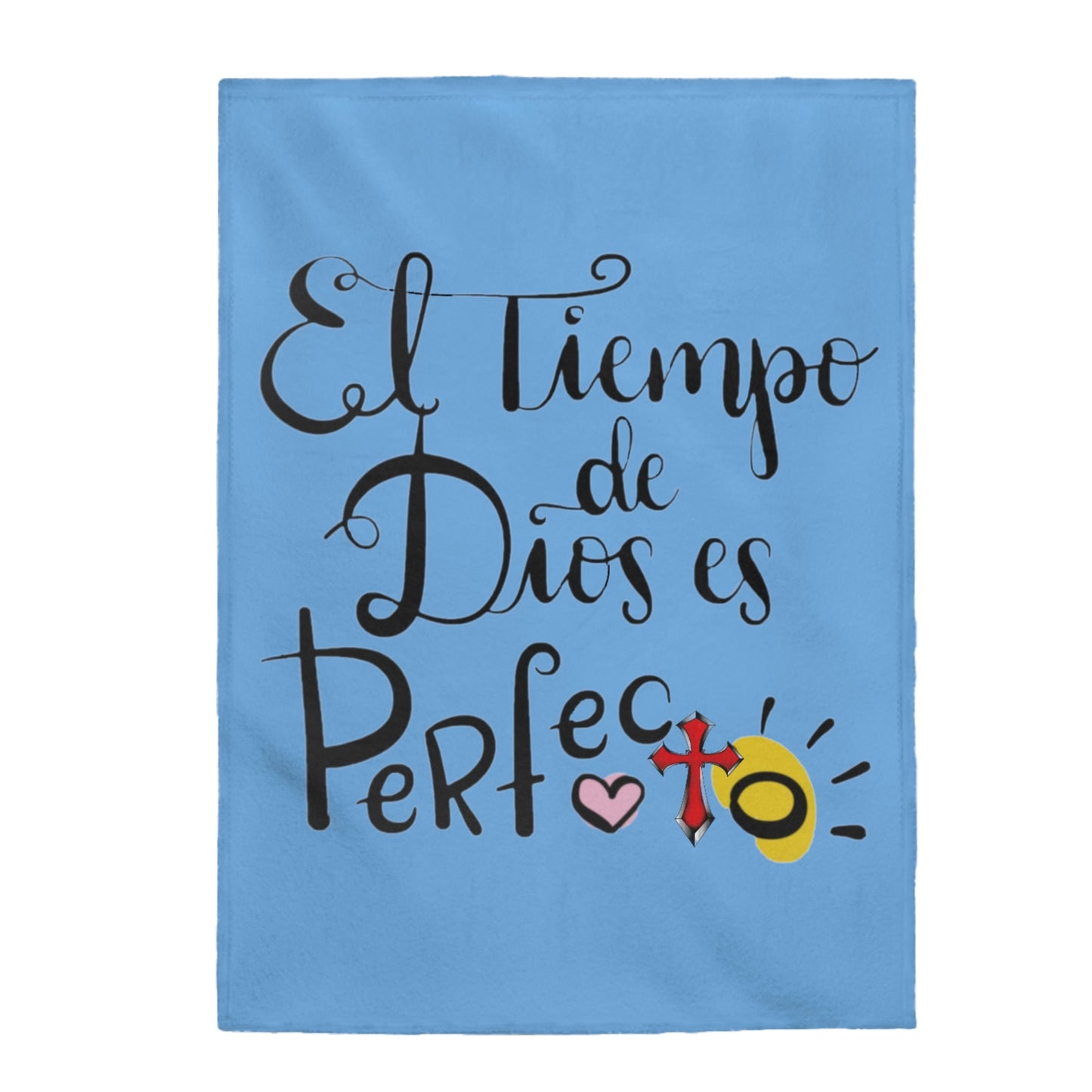 El Tiempo de Dios Velveteen Plush Blanket