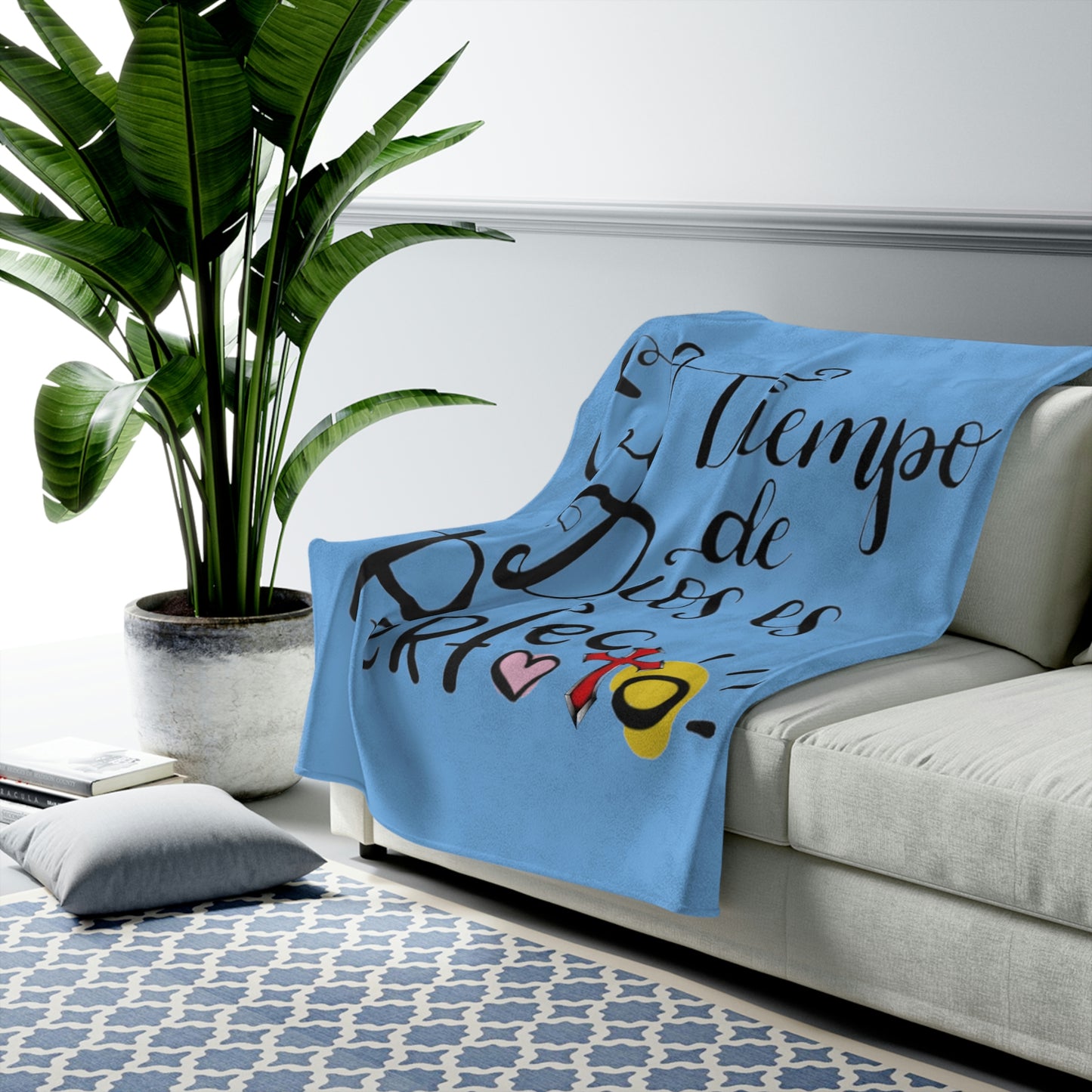 El Tiempo de Dios Velveteen Plush Blanket