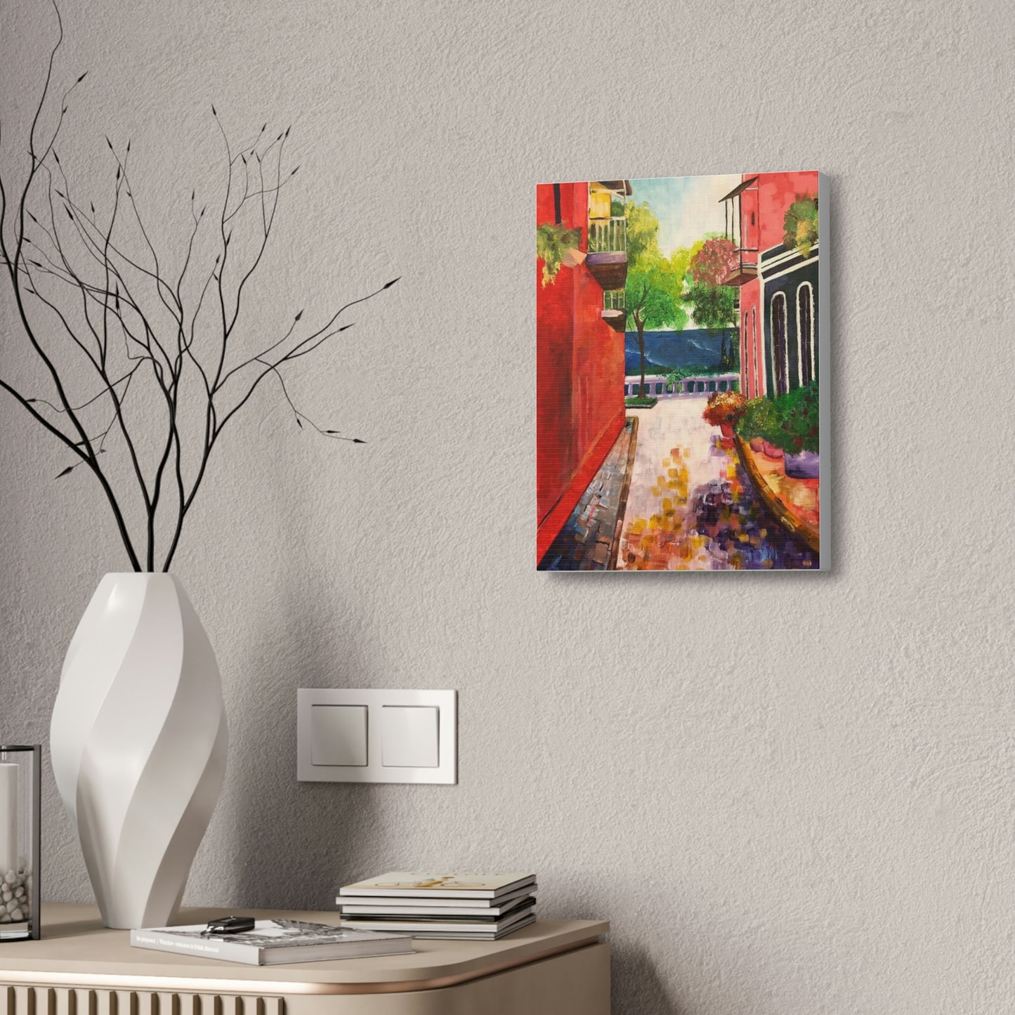 Calle Las Monjas Canvas Stretched, 1.5''