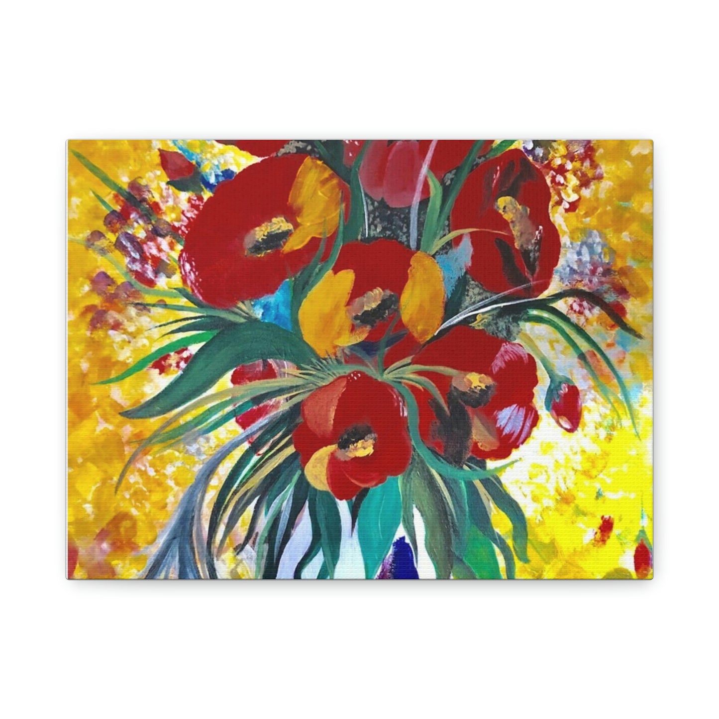 Red Matte Canvas, Stretched, 1.25"